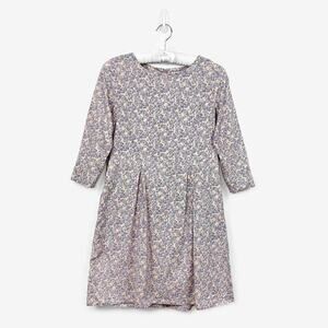 Pont de Chalons Floral Mini Dress Size M Cotton Pockets Cottagecore Soft Girl